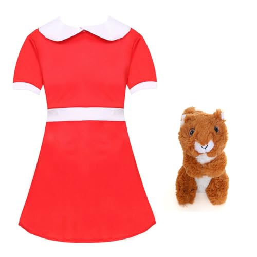 Mädchen Spoilt Golden Ticket Gewinner Kostüm – 7–9 Jahre – Rotes Kleid mit weißem Kragen, Spielzeug-Eichhörnchen – Kinder-TV/Filmwelttag Mädchen Spoilt Golden Ticket Gewinner Kostüm – 7–9 Jahre – Rotes Kleid mit weißem Kragen, Spielzeug-Eichhörnchen – Kinder-TV/Filmwelttag von I LOVE FANCY DRESS