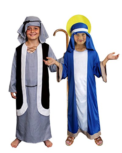 Maria + Josef Weihnachts KRIPPENSPIEL KOSTÜME - DIE PERFEKTEN KOSTÜME FÜR SCHUL Weihnachten SCHAUSPIELE - JEDES KOSTÜM IST ERHALTBAR IN 4 VERSCHIEDENEN GRÖßEN (Maria - XL | Josef - M) von I LOVE FANCY DRESS
