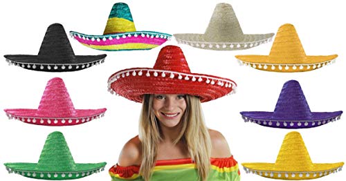 Mexikanischer Strohhut für Herren oder Damen, ideales Kostüm, Violett von I LOVE FANCY DRESS