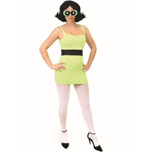 I LOVE FANCY DRESS - OFFIZIELLES POWERPUFF GIRLS BUTTERCUP KOSTÜM. GRÜNES KLEID, WEIẞE STRUMPFHOSE, GRÜNE BUTTERCUP BRILLE UND PERÜCKE. GRÖẞE: KLEIN von I LOVE FANCY DRESS