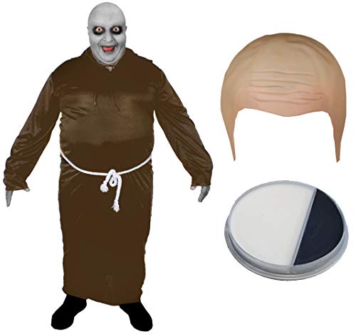 ONKEL GLATZÖPFIGER FESTER KOSTÜM VERKLEIDUNG=BEKANNT AUS FILM +FERSEHN SERIE=HALLOWEEN-FASCHING-KARNEVAL=ERHALTBAR MIT BRAUNE ROBE ODER SCHWARZER ROBE+GLATZEN KAPPE +MAKE UP =BRAUN/XXXLARGE von I LOVE FANCY DRESS