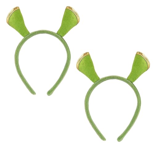 Ogerohren Stirnband Grün - 2 Pack Cosplay Ohren Kostüm Zubehör für Oger Outfit Halloween Fasching Party Outfits - Unisex Einheitsgröße Ogerohren Stirnband Grün - 2 Pack Cosplay Ohren Kostüm Zubehör für Oger Outfit Halloween Fasching Party Outfits - Unisex Einheitsgröße von I LOVE FANCY DRESS