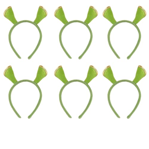 Ogerohren Stirnband Grün - 6 Stück Cosplay Alien Ohren Kostüm Zubehör für Oger Outfit Halloween Fasching Party Outfits - Unisex Einheitsgröße Ogerohren Stirnband Grün - 6 Stück Cosplay Alien Ohren Kostüm Zubehör für Oger Outfit Halloween Fasching Party Outfits - Unisex Einheitsgröße von I LOVE FANCY DRESS