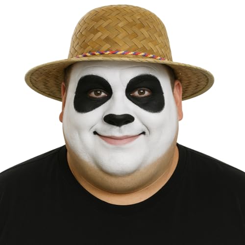 Panda-Kostüm für Erwachsene, Set mit schwarz-weißer Gesichtsfarbe und traditionellem Coolie-Hut, lustiges Tier-Kostüm, Outfit für Halloween, Cosplay, Party und Festivals Panda-Kostüm für Erwachsene, Set mit schwarz-weißer Gesichtsfarbe und traditionellem Coolie-Hut, lustiges Tier-Kostüm, Outfit für Halloween, Cosplay, Party und Festivals von I LOVE FANCY DRESS