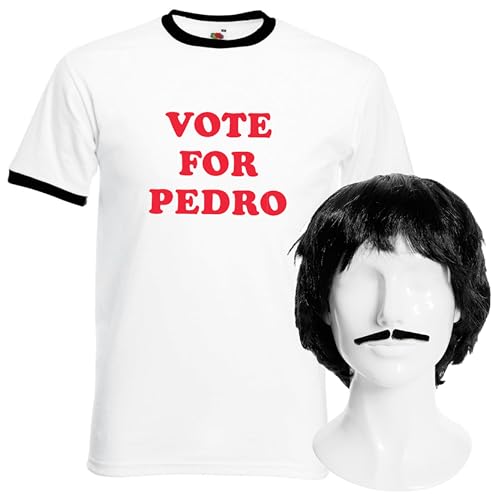 Pedro Kostüm für Erwachsene – Medium – Stimme für Pedro T-Shirt, schwarze Perücke & Schnurrbart – perfekt für Halloween, 2000er-Jahre-Kostüm, Cosplay & Retro-Filmpartys Pedro Kostüm für Erwachsene – Medium – Stimme für Pedro T-Shirt, schwarze Perücke & Schnurrbart – perfekt für Halloween, 2000er-Jahre-Kostüm, Cosplay & Retro-Filmpartys von I LOVE FANCY DRESS