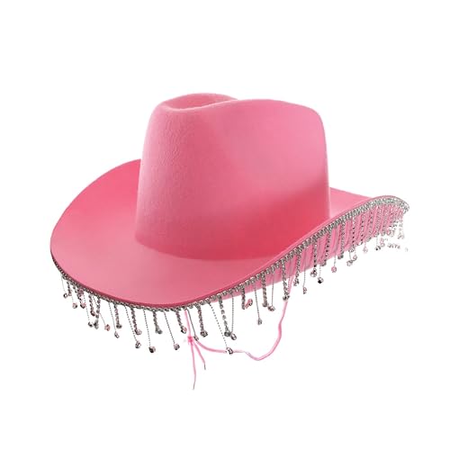 Pinker Cowgirl-Hut mit funkelnden Strasssteinen, glamouröses Western-Kostüm-Accessoire für Junggesellinnenabschiede, Festivals, Rodeos, Mottoveranstaltungen, Ausgehen und Fotoautomaten Pinker Cowgirl-Hut mit funkelnden Strasssteinen, glamouröses Western-Kostüm-Accessoire für Junggesellinnenabschiede, Festivals, Rodeos, Mottoveranstaltungen, Ausgehen und Fotoautomaten von I LOVE FANCY DRESS