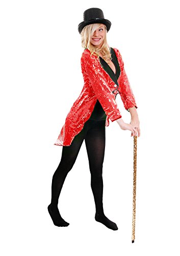 ROTER FRACK/TAILCOAT= PAILLETTEN JACKE= DAS PERFEKTE KOSTÜM FÜR JEDE TANZAUFFÜHRUNG - STEPTANZ -FASCHING UND KARNEVAL = DER SUPER KLASSE =SEQUIN= IN 6 VERSCHIEDENEN GRÖSSEN=XSMALL ROTER FRACK/TAILCOAT= PAILLETTEN JACKE= DAS PERFEKTE KOSTÜM FÜR JEDE TANZAUFFÜHRUNG - STEPTANZ -FASCHING UND KARNEVAL = DER SUPER KLASSE =SEQUIN= IN 6 VERSCHIEDENEN GRÖSSEN=XSMALL von I LOVE FANCY DRESS
