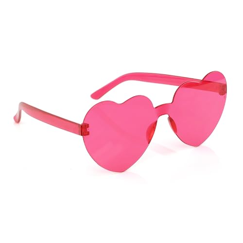 Rosa Herz Sonnenbrille - Lustiges Kostümzubehör für Junggesellinnenabschiede, Festivals und Sommerveranstaltungen - 1 Stück von I LOVE FANCY DRESS