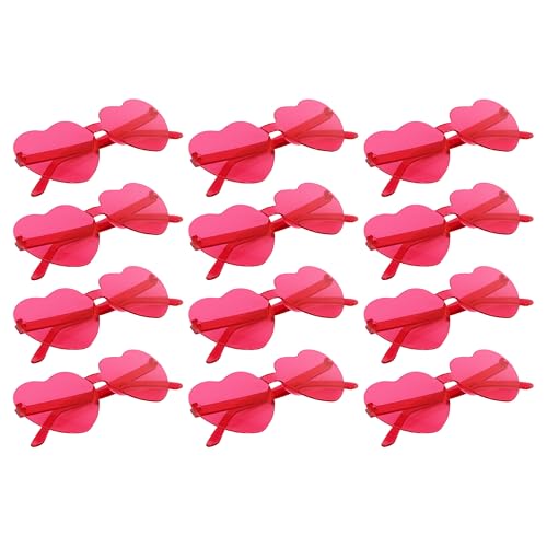 Rosa Herz Sonnenbrille - Lustiges Kostümzubehör für Junggesellinnenabschiede, Festivals und Sommerveranstaltungen - 24 Stück Rosa Herz Sonnenbrille - Lustiges Kostümzubehör für Junggesellinnenabschiede, Festivals und Sommerveranstaltungen - 24 Stück von I LOVE FANCY DRESS