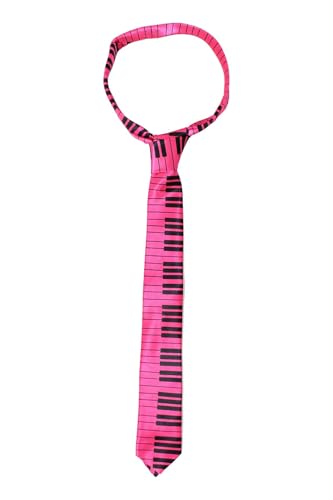 Rosa Klaviertastatur-Krawatte – 1 Stück – Neuheit Musik Krawatte für Fasching, Bühne & 80er Jahre Kostüme von I LOVE FANCY DRESS
