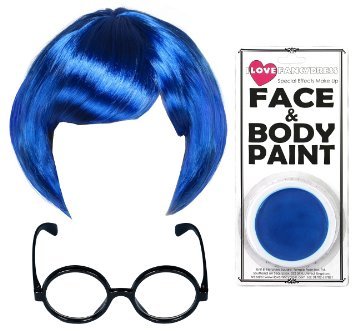 I LOVE FANCY DRESS Sadness Emotion Character KOSTÜM - Set Blaue BOB PERÜCKE + BLAUES Make UP + SCHWARZES BRILLENGESTELL MIT Plastik LINSEN Animated Movie Character Accessory - SAD Emotion Character I LOVE FANCY DRESS Sadness Emotion Character KOSTÜM - Set Blaue BOB PERÜCKE + BLAUES Make UP + SCHWARZES BRILLENGESTELL MIT Plastik LINSEN Animated Movie Character Accessory - SAD Emotion Character von I LOVE FANCY DRESS