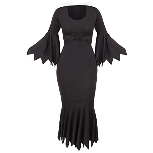 SCHWARZES GOTHIC KLEID IN DEN GRÖSSEN =IN 7 VERSCHIEDENEN GRÖSSE DAS PERFEKTE KOSTÜM FÜR VERKLEIDUNGEN AN HALLOWEEN UND KARNEVAL + FASCHING= = VON ILOVEFANCYDRESS®= FRAUEN VAMPIRE ODER HEXE EINFACH KLASSE =IN DER GRÖßE - MEDIUM von I LOVE FANCY DRESS
