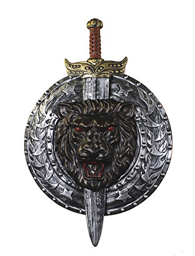 SUPER SCHILD UND SCHWERT FÜR EINE GLADIATOR & GRIECHEN VERKLEIDUNG - DAS SCHILD HAT EINEN DURCHMESSER VON UNGEFÄHR 49cm UND DAS SCHWERT IST UNGRFÄHR 74cm LANG - SILBER/SCHWARZ ARMSCHILD MIT SCHWERT SUPER SCHILD UND SCHWERT FÜR EINE GLADIATOR & GRIECHEN VERKLEIDUNG - DAS SCHILD HAT EINEN DURCHMESSER VON UNGEFÄHR 49cm UND DAS SCHWERT IST UNGRFÄHR 74cm LANG - SILBER/SCHWARZ ARMSCHILD MIT SCHWERT von I LOVE FANCY DRESS