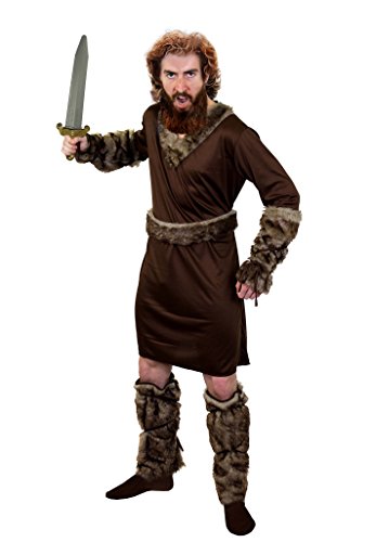 SUPER Wikinger/Vikings KOSTÜM DER Ragnar KLASSE=MIT UND OHNE ZUBEHÖR=Tunika+GÜRTEL+ARMBINDEN+Fell IMITAT Stulpen=MIT Schwert-Large von I LOVE FANCY DRESS