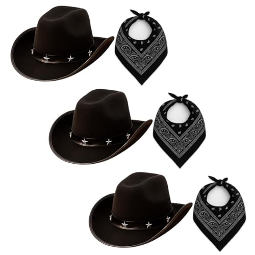 Schwarzer Cowboyhut mit Sternen-Nieten-Design und schwarzem Paisleymuster-Bandana-Set – 24 Stück – Western-Kostüm-Zubehör für Erwachsene & Kinder – Rodeo, Wilder Westen, Halloween & Partykleidung Schwarzer Cowboyhut mit Sternen-Nieten-Design und schwarzem Paisleymuster-Bandana-Set – 24 Stück – Western-Kostüm-Zubehör für Erwachsene & Kinder – Rodeo, Wilder Westen, Halloween & Partykleidung von I LOVE FANCY DRESS