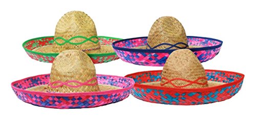 Sombrero Hut FÜR DIE PERFEKTE Mexikaner VERKLEIDUNG FÜR Jede Art DER Party= VON ILOVEFANCYDRESS®=Diese BESTICKTEN SOMBREROS SIND ERHALTBAR IN 4 6 VERSCHIEDENEN STÜCKZAHLEN = 6 ROTE von I LOVE FANCY DRESS