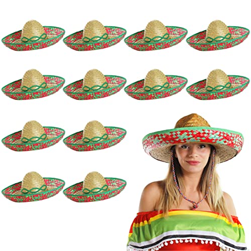 Strohhüte / Sombreros, 12 Stück Strohhüte / Sombreros, 12 Stück von I LOVE FANCY DRESS