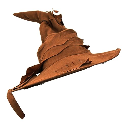 Zaubererhut für Erwachsene, 1 Stück, brauner Hexenhut mit spitzer Oberseite, Hexenhut für Halloween, Weltbuchtag, Kostümzubehör Zaubererhut für Erwachsene, 1 Stück, brauner Hexenhut mit spitzer Oberseite, Hexenhut für Halloween, Weltbuchtag, Kostümzubehör von I LOVE FANCY DRESS
