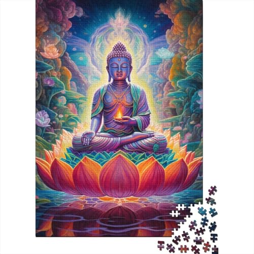 Buddha Puzzle 1000 Teile Schwer Puzzle Spielzeug Lernspiel Impossible Herausforderungsspielzeug Für Erwachsene Und Kinder in Bewährter 1000pcs (75x50cm) von IAEXFGHJZ