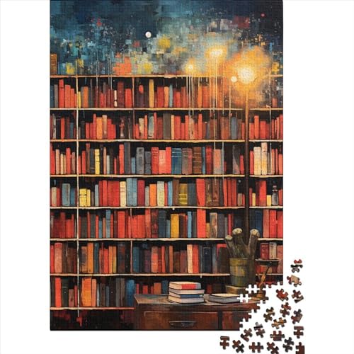 Bücherregale Puzzle 1000 Teile Schwer Puzzle Spielzeug Pädagogisches Spiel Impossible Herausforderung Spielzeug Für Erwachsene Und Kinder in Bewährter 1000pcs (75x50cm) von IAEXFGHJZ