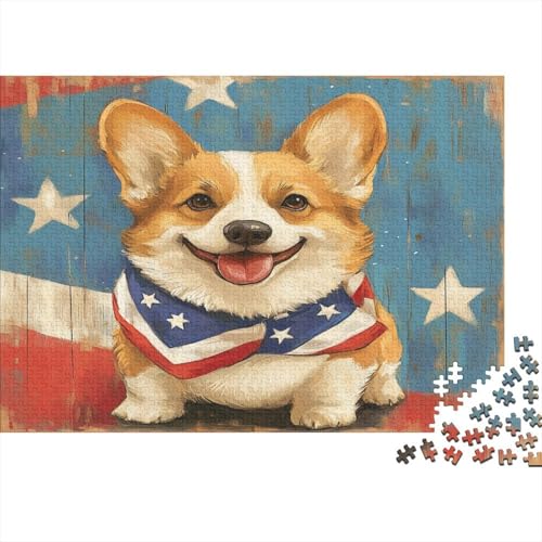 Corgi 1000 Stück Puzzles Für Erwachsene Teenager Stress Abbauen Familien-Puzzlespiel 1000-teiliges Puzzle Kinder Lernspiel Spielzeug Geschenk Puzzel 1000pcs (75x50cm) von IAEXFGHJZ