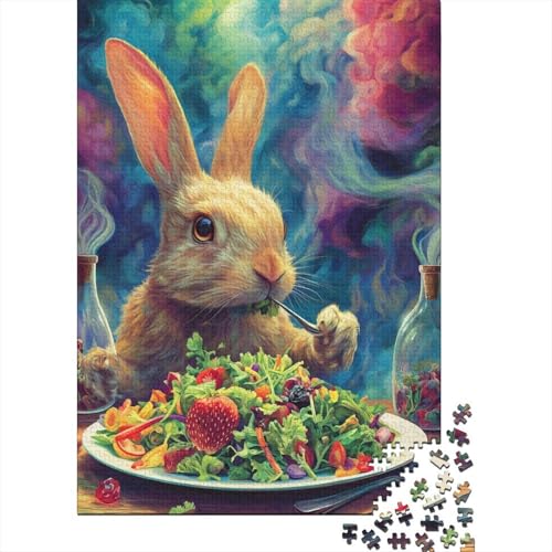 Hase Puzzles 1000 Teile Schwer Puzzle Spielzeug Pädagogisches Spiel Impossible Herausforderungsspielzeug Für Erwachsene Und Kinder Ab 12 Jahren 1000pcs (75x50cm) von IAEXFGHJZ