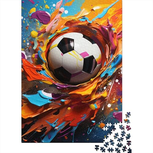 High Dynamic Fußball Puzzle 1000 Teile Schwer Puzzle Spielzeug Pädagogisches Spiel Impossible Herausforderung Spielzeug Für Erwachsene Und Kinder Ab 14 Jahren 1000pcs (75x50cm) von IAEXFGHJZ