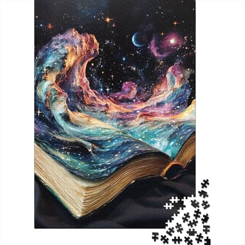 Magische Bücher Puzzle 1000 Teile Schwer Puzzle Spielzeug Lernspiel Impossible Herausforderung Spielzeug Für Erwachsene Und Kinder Ab 14 Jahren 1000pcs (75x50cm) von IAEXFGHJZ