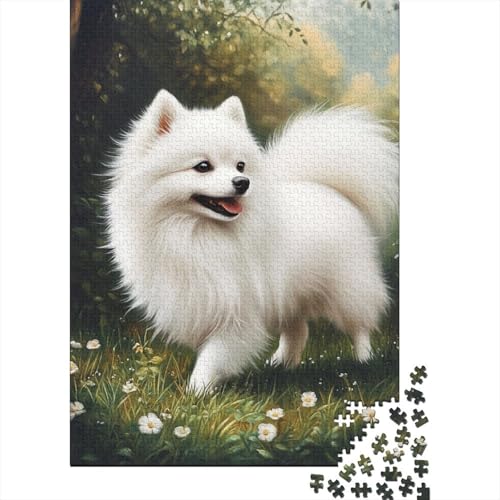 Pomeranier Puzzle 1000 Teile Schwer Puzzle Spielzeug Pädagogisches Spiel Impossible Herausforderung Spielzeug Für Erwachsene Kinder 1000pcs (75x50cm) von IAEXFGHJZ