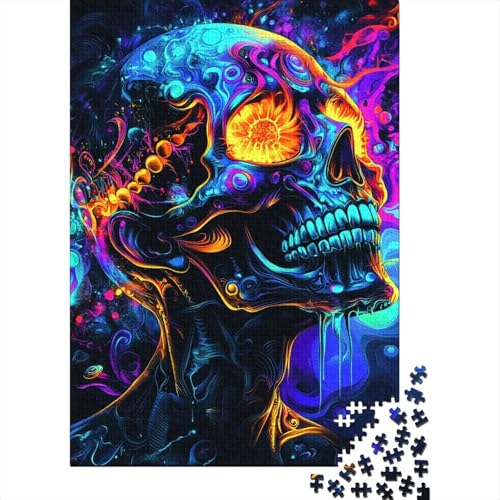 Schädel Puzzle 1000 Teile Schwer Puzzle Spielzeug Lernspiel Impossible Herausforderungsspielzeug Für Erwachsene Und Kinder in Bewährter 1000pcs (75x50cm) von IAEXFGHJZ