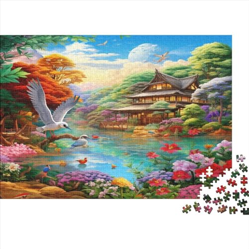 Vögel und Blumen Puzzle 1000 Teile Puzzle Für Erwachsene Und Kinder Ab 14 Jahren Puzzel 1000pcs (75x50cm) von IAEXFGHJZ