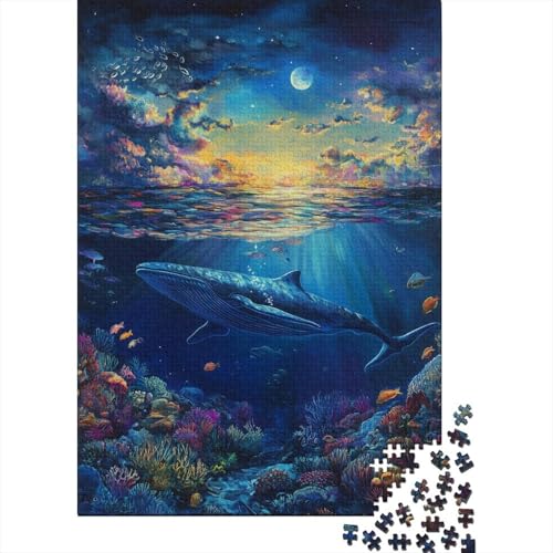 Wal Puzzle 1000 Teile Schwer Puzzle Spielzeug Lernspiel Impossible Herausforderung Spielzeug Für Erwachsene Und Kinder Ab 14 Jahren 1000pcs (75x50cm) von IAEXFGHJZ