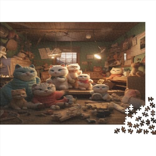 Niedliche Katze Katzenartig 1000 Piezas Puzzles Adultos Juego De Rompecabezas Decoración Regalo De Navidad Y Cumpleaños Juegos EduKatzenartigivos Stress Relief Toy 1000pcs (75x50cm) von IAIODFSAN