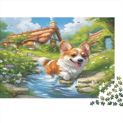 Niedlicher Hund Welpe 1000 Piezas Puzzle para Adultos Juego De Rompecabezas Decoración Regalo De Navidad Y Cumpleaños Juegos EduKatzenartigivos Stress Relief Toy 500pcs (52x38cm) von IAIODFSAN