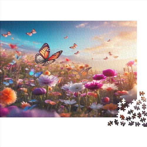 Schmetterlinge und Blumen Adultos Puzzle 1000 Piezas Libellen para Decoración Del Hogar Juego De Rompecabezas Educational Game Regalo De Navidad Y Cumpleaños Stress Relief Toy 500pcs (52x38cm) von IAIODFSAN