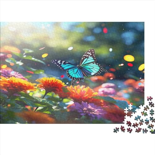 Schmetterlinge und Blumen Libellen 1000 Piezas Adultos Puzzle Regalo De Navidad Y Cumpleaños para Decoración Del Hogar Juegos Educativos Juego De Rompecabezas Stress Relief 1000pcs (75x50cm) von IAIODFSAN