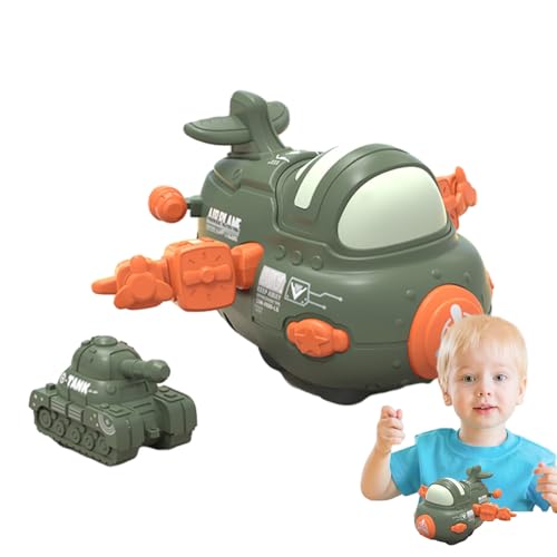 IAZE Flugzeugspielzeug für Kinder, ab 3 Jahren, Flugzeug mit Panzer, Spielzeugflugzeuge, zurückziehbare Flugzeuge, Spielzeug, Cartoon-Flugzeug mit Reibungsantrieb, Tütenfüller, Trägheitsgetriebe von IAZE