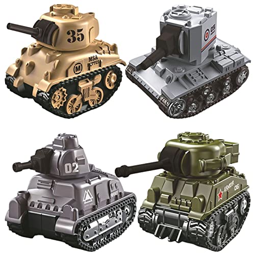 IAZE Kampfpanzer-Spielzeug, Armee-Spielzeugpanzer, Druckguss-Kleinpanzer, Sound-Light-Panzerfahrzeug, ferngesteuertes Panzerspielzeug für Kinder, Metallfahrzeuge-Spielset, langlebiger Armeepanzer von IAZE