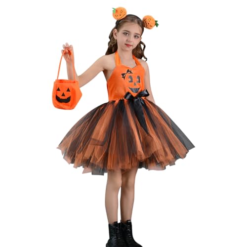IBAKOM 3tlg Halloween Kürbis Kostüm Kleid*1 + Stirnband*1 + Handtasche*1 Mädchen Kürbis Karnevals-Kostüme Pumpkin Costume Für Pumpkin Halloween Cosplay Karneval Geburtstagsparty schwarz 8-9Jahre IBAKOM 3tlg Halloween Kürbis Kostüm Kleid*1 + Stirnband*1 + Handtasche*1 Mädchen Kürbis Karnevals-Kostüme Pumpkin Costume Für Pumpkin Halloween Cosplay Karneval Geburtstagsparty schwarz 8-9Jahre von IBAKOM