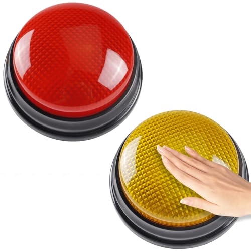 IBLESSU Buzzers für Trivia-Spiele, 2er Set, Lernressourcen Antwort-Summer Antwort-Summer für Klassenzimmer, Spielsummer mit Lichtern und Sound für Klassenzimmer von IBLESSU