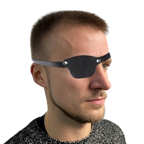 IBLUELOVER Piraten Augenklappe Hallowen Erwachsene Pirat Augenklappen Verstellbare Elastische Einzelne Augenmaske Wikinger Zubehör Mittelalterliche Renaissance Augenabdeckung Cosplay von IBLUELOVER