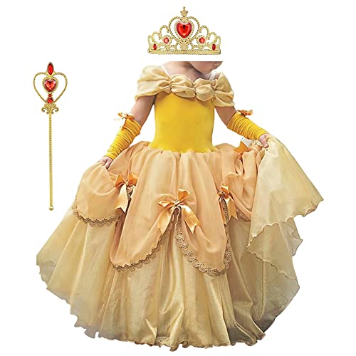 IBTOM CASTLE Prinzessin Belle Kleid, Belle kostüm mädchen, Schöne und das Biest Kostüm Verkleiden, Halloween Weihnachten Geburtstag Party Kostüm Prinzessin Kostüme Zubehör Gelb - Krone 4-5 Jahre IBTOM CASTLE Prinzessin Belle Kleid, Belle kostüm mädchen, Schöne und das Biest Kostüm Verkleiden, Halloween Weihnachten Geburtstag Party Kostüm Prinzessin Kostüme Zubehör Gelb - Krone 4-5 Jahre von IBTOM CASTLE