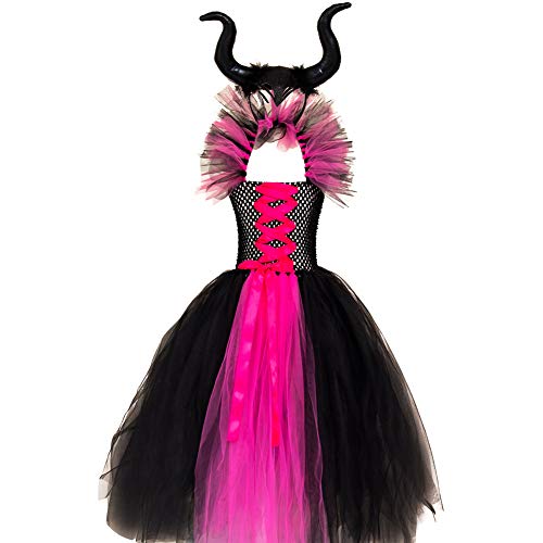 Maleficent Baby Kinder Mädchen Bösartige Hexe Böse Königin Kostüm Böse Fee Dornröschen Halloween Karneval mit Horn Flügeln Prinzessin Verkleiden Gestricktes Tüllkleid 09-Heißes Rosa 4-5 Jahre Maleficent Baby Kinder Mädchen Bösartige Hexe Böse Königin Kostüm Böse Fee Dornröschen Halloween Karneval mit Horn Flügeln Prinzessin Verkleiden Gestricktes Tüllkleid 09-Heißes Rosa 4-5 Jahre von IBTOM CASTLE