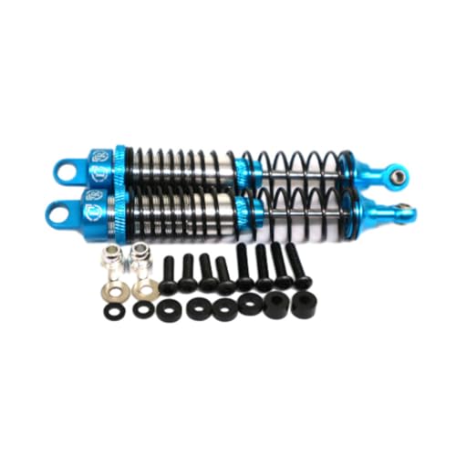 ICDKOYK 2 stücke 100 MM Metall Vorne Hinten Stoßdämpfer Für AXIAL SCX10 1/10 AX90027 Robuste Und Langlebige Aluminium Legierung Schock, Blau von ICDKOYK
