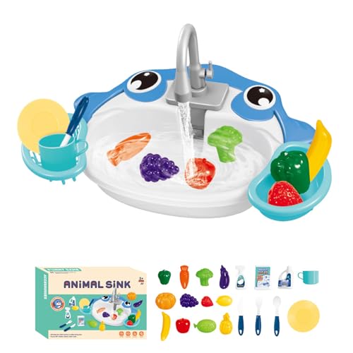 ICDKOYK Kinder Elektrisches Spülbecken und Wasserspielhaus mit Recycling Küchenspielzeugset Elektrisches Spülbecken und Wasserspielspielzeug ABS , Blau ICDKOYK Kinder Elektrisches Spülbecken und Wasserspielhaus mit Recycling Küchenspielzeugset Elektrisches Spülbecken und Wasserspielspielzeug ABS , Blau von ICDKOYK