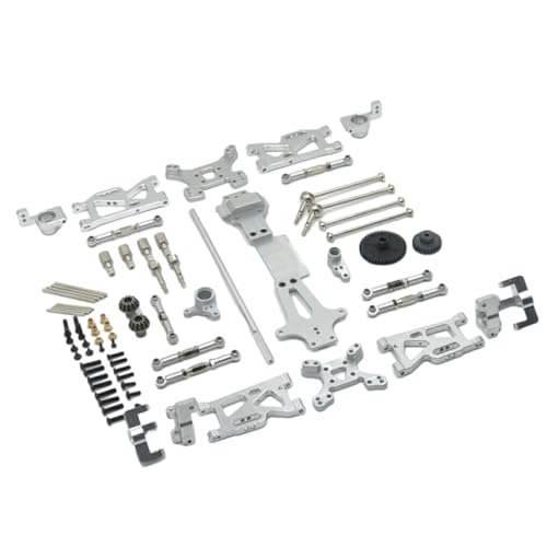 ICDKOYK Vorderer hinterer oberer Querlenker für 144001 On Road Fahrzeuge Rc Vorderer hinterer oberer Querlenker aus Aluminiumlegierung. Exquisite Verarbeitung, Silber von ICDKOYK
