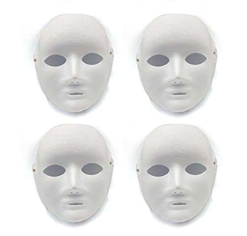 ICE TOYS 4 weibliche weiße Masken zum Personalisieren von Karneval Halloween Party Veranstaltungen für Schule DIY (Form 7) von ICE TOYS