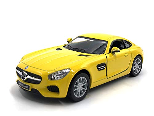 ICE TOYS Maßstabsgetreues Modellauto mit Tür zum Öffnen (AMG Gelb) von ICE TOYS