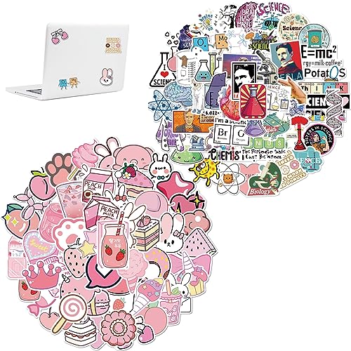 100 StüCk Aufkleber, Sticker Aesthetic, Wasserdicht Scrapbook Stickers, Sticker Vintage, Kawaii Sticker, für Helme, Skateboards, Computer, Tassen, Fahrräder, Laptop Sticker von ICED PIXEL