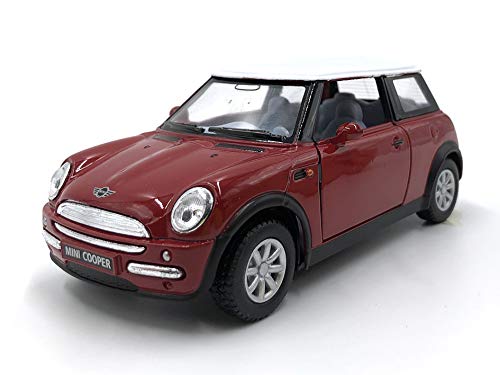 ICELAND Mini Cooper S (Mono Red) Maßstabsauto, Maßstab 1:18, Metall, Jugendliche und Erwachsene, Unisex, Kinder, Sport, Hoch detailliert, Metallbauweise, Kurbel, 1 Stück von ICELAND